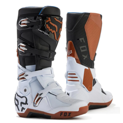 2024 Fox Motion Motocross Boots (Black/White/Gum)