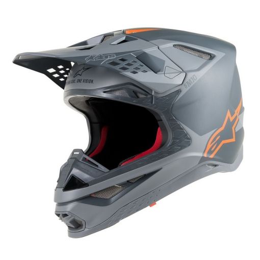 Alpinestars /Supertech SM-10 SM10 Meta Motocross Helmet Anthracite Grey Orange SMALL ONLY