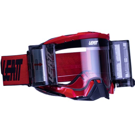 Leatt Goggle Velocity 5.5 Roll-Off Red - Clear Lens 