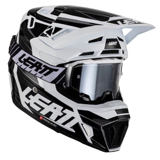 2023 Leatt Motocross Helmet Moto 7.5 V23 White + 4.5 Goggles