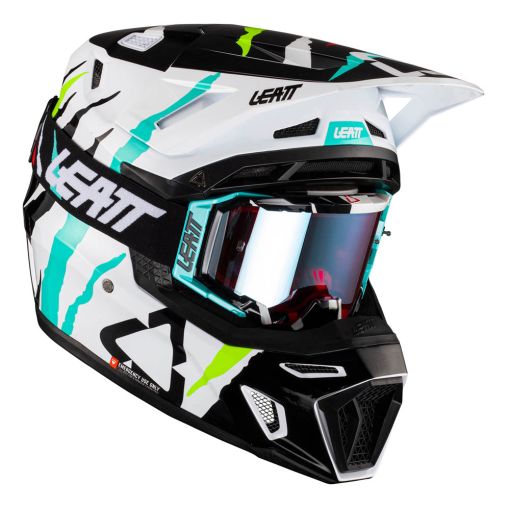 2023 Leatt Motocross Helmet Moto 8.5 V23 Tiger + 5.5 Goggles + Bag