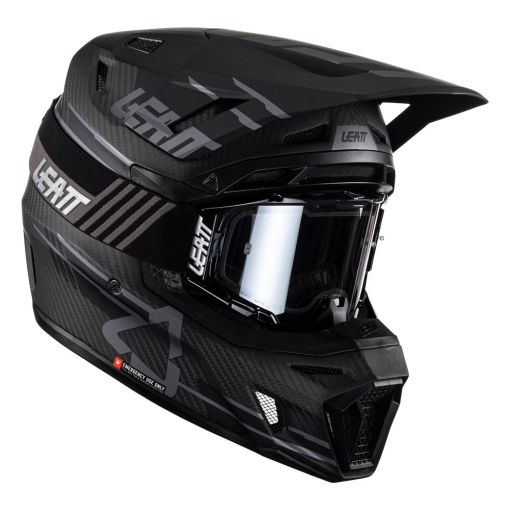 2023 Leatt Motocross Helmet Moto 9.5 V23 Carbon + 6.5 Goggles + Bag