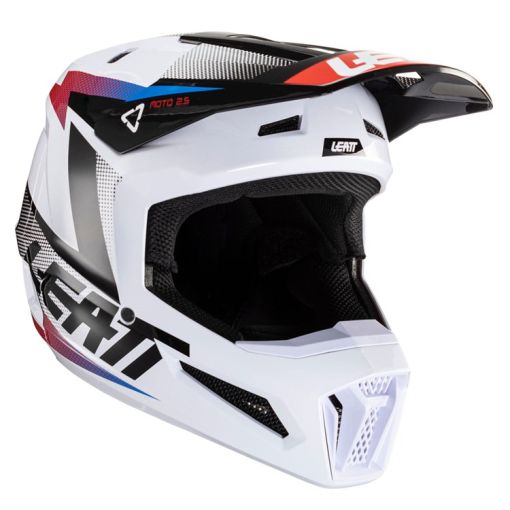 2024 Leatt 2.5 V24 Motocross Helmet Black White 