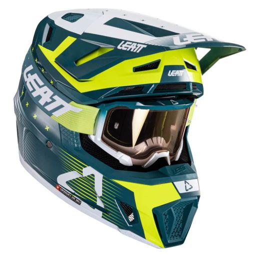 2024 Leatt Motocross Helmet Moto 7.5 V24 Acid Fuel + 4.5 Goggles