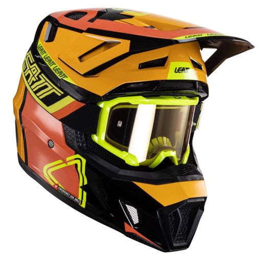 2024 Leatt Motocross Helmet Moto 7.5 V24 Citrus+ 4.5 Goggles