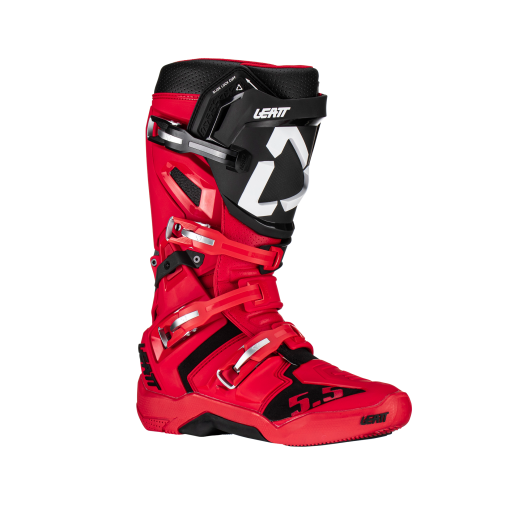 2023 Leatt Motocross Boots 5.5 Flexlock Red