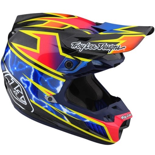 FALL * Troy Lee Designs TLD Motocross SE5 ECE Carbon Helmet (Lightning Black)