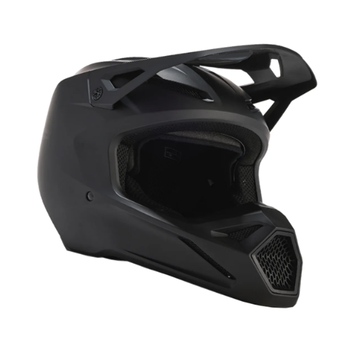 2024 * Fox V1 Solid Motocross Helmet (Matte Black)