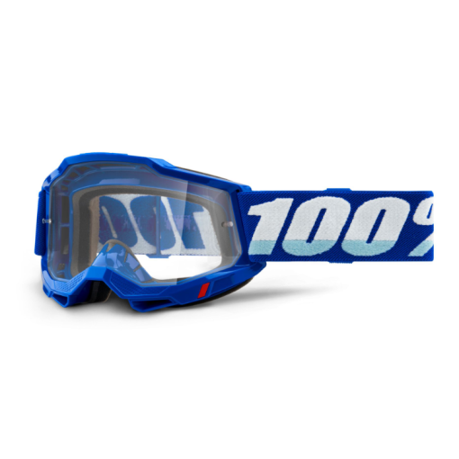 100% Accuri Gen 2 OTG Motocross Goggles Blue Clear Lens
