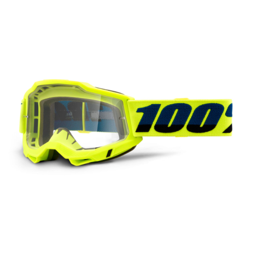 100% Accuri Gen 2 OTG Motocross Goggles Yellow Clear Lens