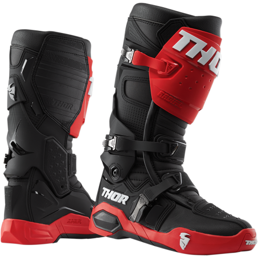 Thor MX Radial Motocross Boots Red Black