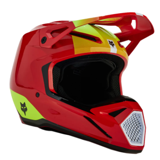 2024 Fox Youth V1 Ballast Motocross Helmet (Flo Red)