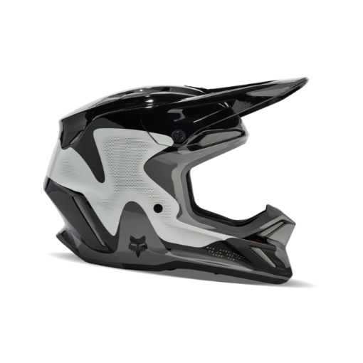2024*Fox V3 Motocross Helmet ECE REVISE Black Grey with Helmet Bag & Spare Peak 
