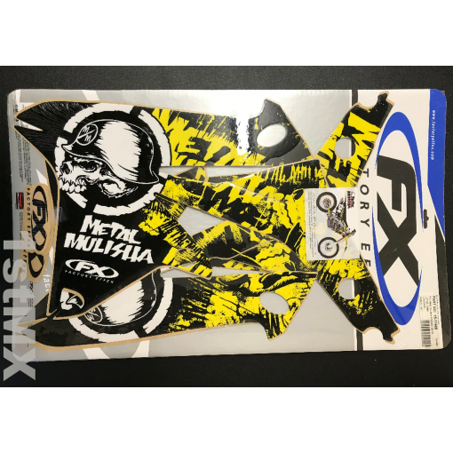 Suzuki Factory Effex Metal Mulisha Motocross Graphics - The Metal Mulisha are the original gangstas when it comes to bad-boy freestyle skills: run this decal set with pride and get props for the originators of FMX.