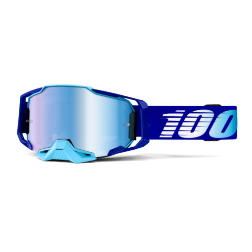 100% Armega Royal Motocross Goggles with Mirror Blue Lens