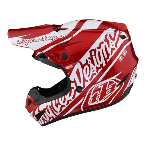 2024 Troy Lee Designs TLD GP SLICE Red White Youth Motocross Helmet