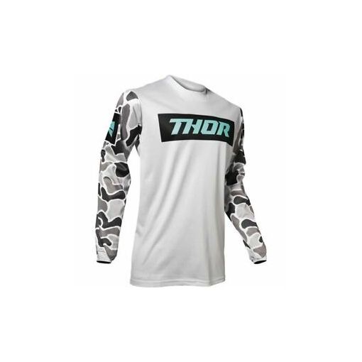 Thor MX Pulse Air FIRE Motocross Jersey GREY BLACK SMALL ONLY