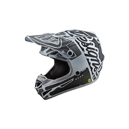 Troy Lee Designs FACTORY SE4 MIPS COMP Motocross MX Helmet Silver
