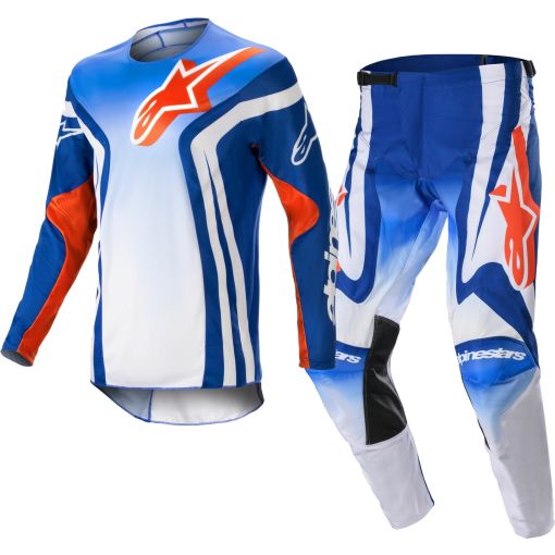 2023 Alpinestars RACER SEMI BLUE HOT ORANGE Motocross Gear