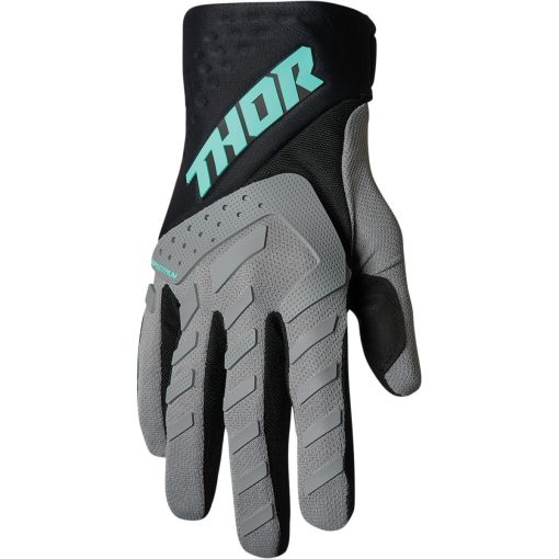 2023 Thor Motocross Glove Spectrum Black/Gray/Mint