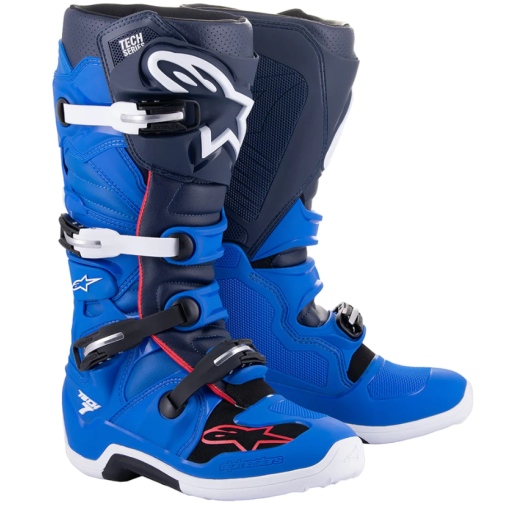 Alpinestars Tech 7 Motocross Boots Alpine Blue Night/Navy/Bright Red