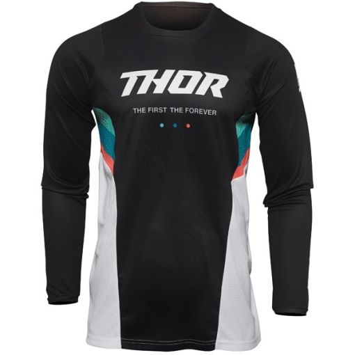 2022 Thor MX Pulse REACT Motocross Jersey WHITE BLACK