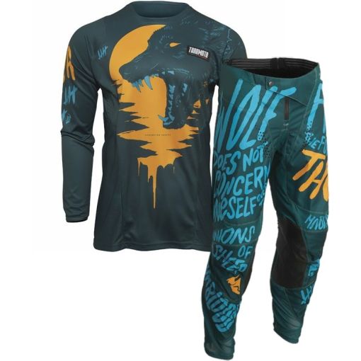 2022 /  Thor Pulse COUNTING SHEEP Youth Kids Motocross Gear TEAL TANGERINE