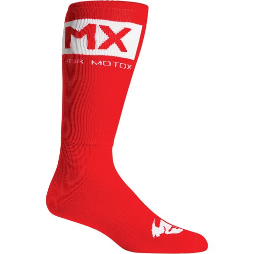 Thor MX Youth Kids Motocross Socks Solid Red White