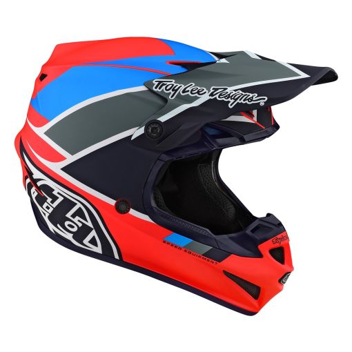 Troy Lee Design **TLD SE4 MIPS BETA Youth Kids Motocross Helmet ORANGE NAVY