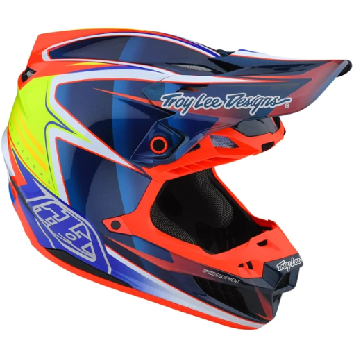 SPRING 22 Troy Lee Designs TLD Motocross SE5 ECE Carbon Helmet Lines Blue