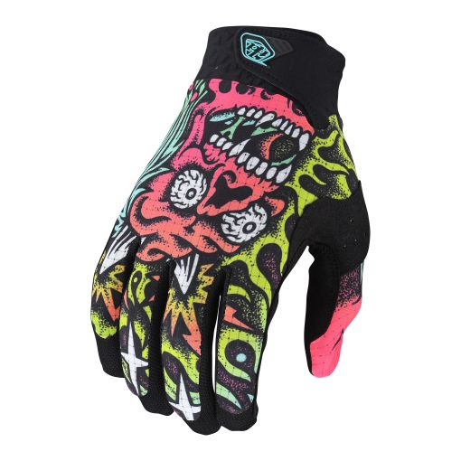 SPRING 22 Troy Lee Designs TLD Motocross Air Glove Skull Demon Orange / Green