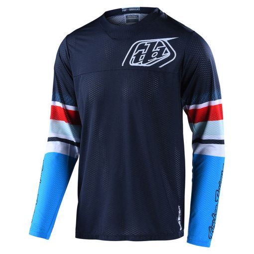 SPRING 22\Troy Lee Designs TLD Motocross GP Air Jersey Warped Blue / Red
