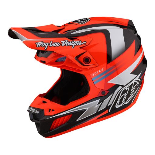 2024 Troy Lee Designs TLD Motocross SE5 ECE Composite Helmet MIPS (Saber Neon Red )