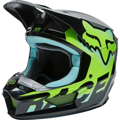 2022 Fox V1 TRICE Motocross Helmet ECE (Teal)