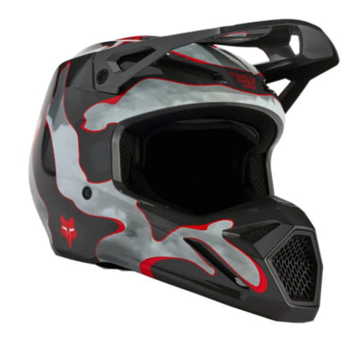 2024 Fox V1 Atlas Motocross Helmet (Grey/Red)