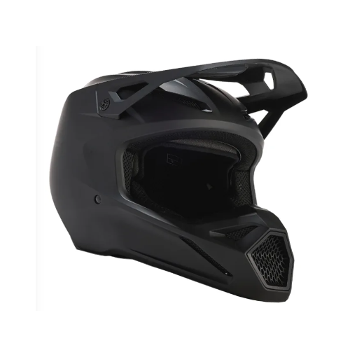 2024 Fox Youth V1 Matte Black Motocross Helmet (Matte Black)