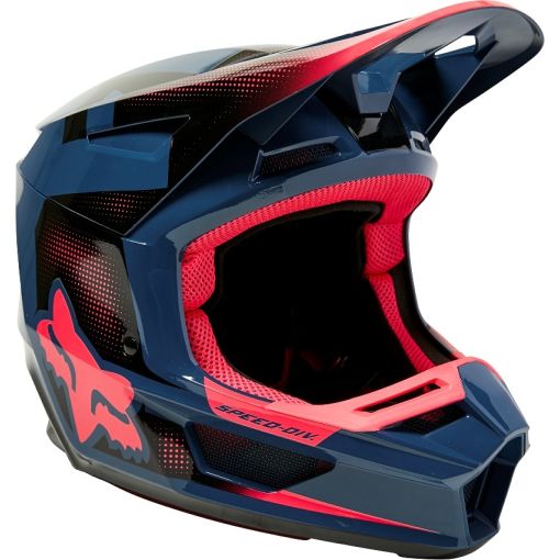 2022 Fox V2 DIER Motocross Helmet ECE (Dark Indigo)