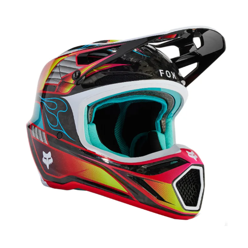 2024* Fox V3 RS VIEWPOINT Motocross Helmet Multi with Helmet Bag & Spare Peak 