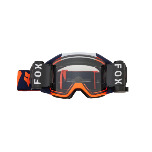 2024 Fox Vue Roll Off Motocross Goggles (Navy/Orange)