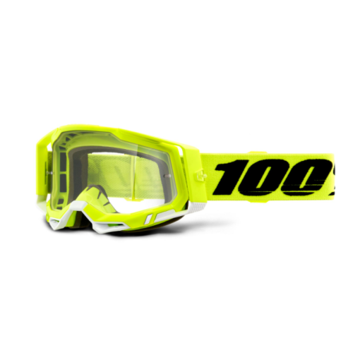 100% Racecraft Gen 2 Motocross Goggles Yellow Clear Lens