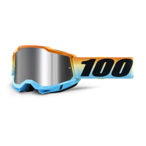 100% Accuri Gen 2 Motocross Goggles YOUTH KIDS Sunset Flash Silver Lens
