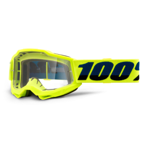 100% Accuri Gen 2 Motocross Goggles YOUTH KIDS Yellow Clear Lens